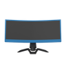 3d gaming monitor illustration