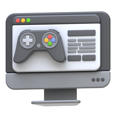 Gaming Online Course  3D Icon