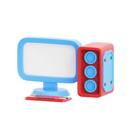 Gaming Pc  3D Icon