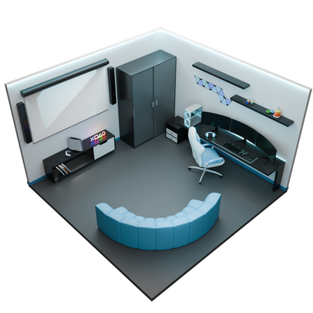 Gaming Room  3D Icon
