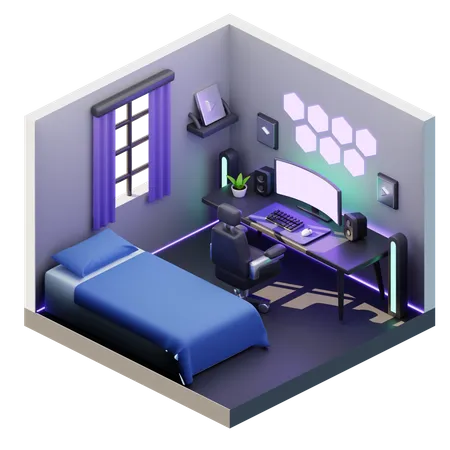 Gaming Room  3D Icon