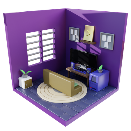 Gaming Room  3D Icon