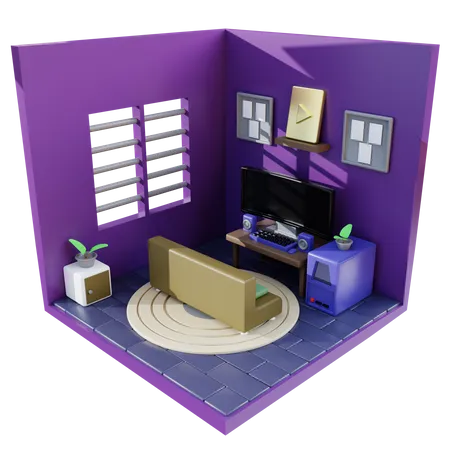 Gaming Room 3D Icon