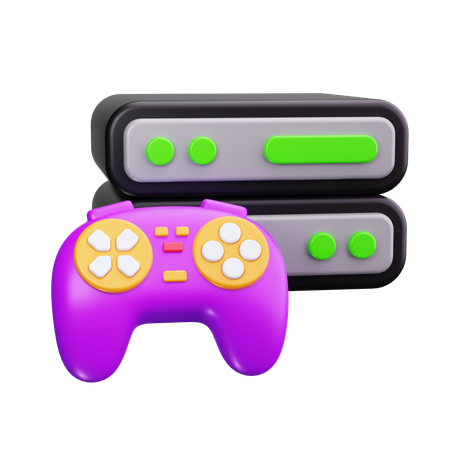 ゲームサーバー  3D Icon