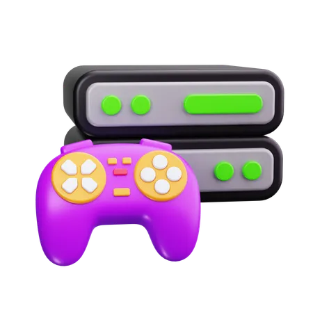 ゲームサーバー  3D Icon