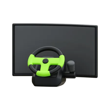 Gaming Steering Wheel  3D Icon