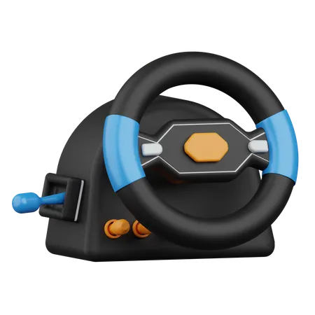 Gaming Steering Wheel  3D Icon