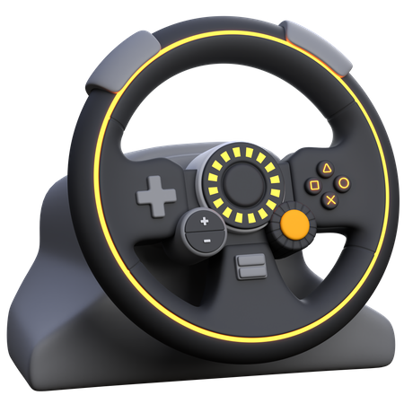 Gaming Steering Wheel  3D Icon