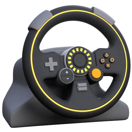 Gaming Steering Wheel  3D Icon