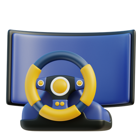 Gaming Steering Wheel  3D Icon