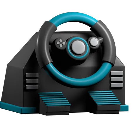 Gaming Steering Wheel  3D Icon