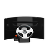 gaming steering wheel 3d logo