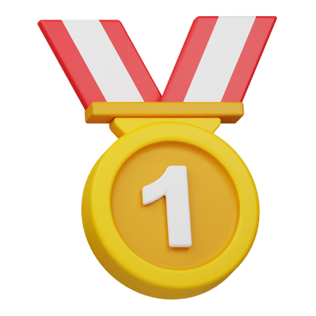 Premio medalla de ganador  3D Icon