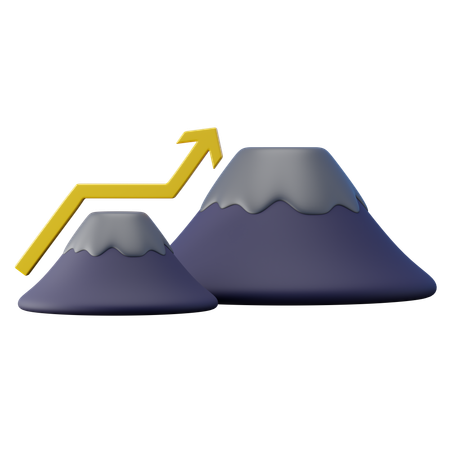 Ganancia de elevación  3D Icon