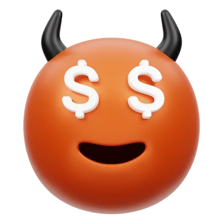 Cara de ganância  3D Emoji