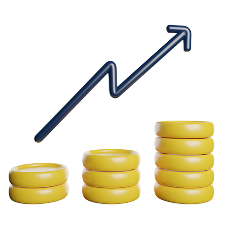 Ganancias  3D Icon