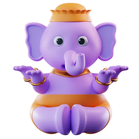 Ganesh  3D Icon