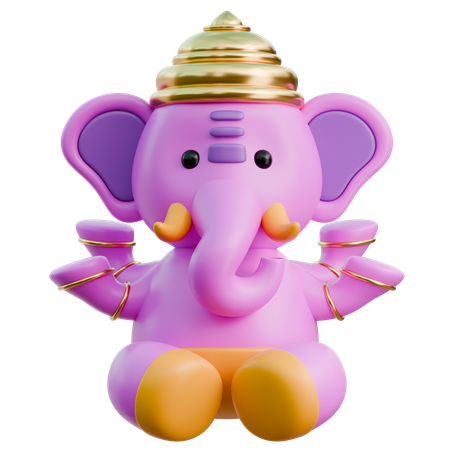Ganesh  3D Icon