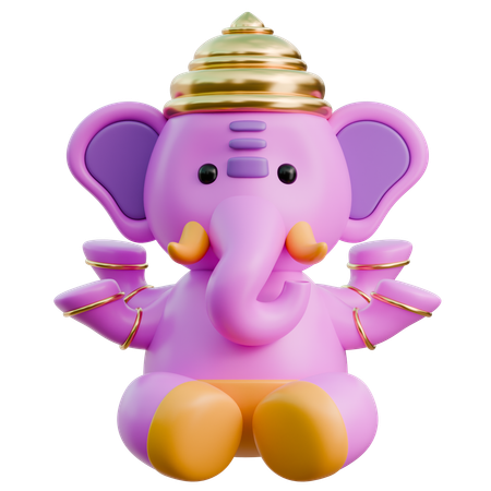 Ganesh  3D Icon