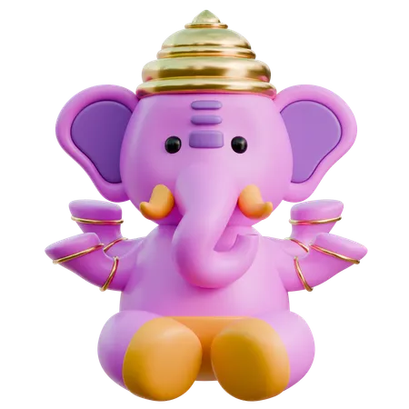 Ganesh  3D Icon