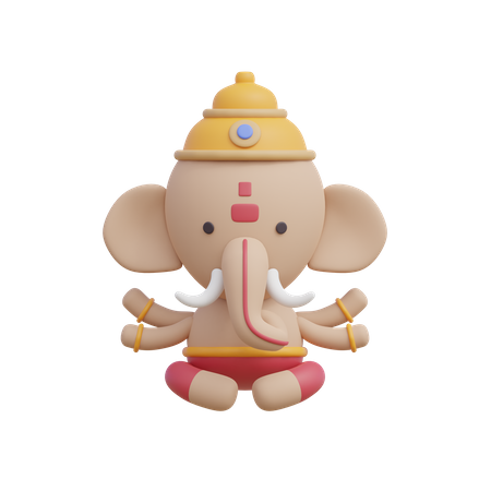 Ganesh  3D Illustration