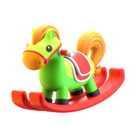 Cavalo gangorra  3D Icon