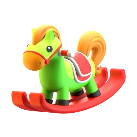 Cavalo gangorra  3D Icon