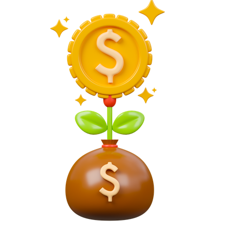 Ganho de investimento financeiro  3D Icon