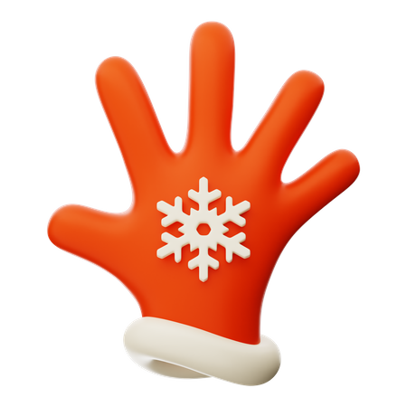 Gant de neige de Noël  3D Icon