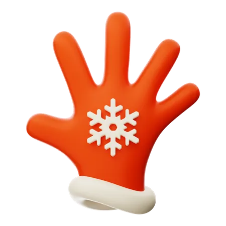 Gant de neige de Noël  3D Icon