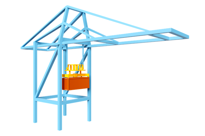 Gantry Crane  3D Illustration