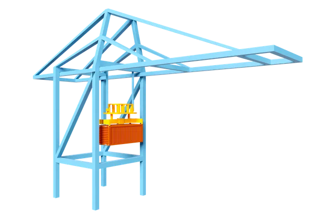 Gantry Crane  3D Illustration