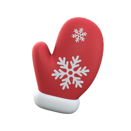 Gants d'hiver de Noël  3D Illustration