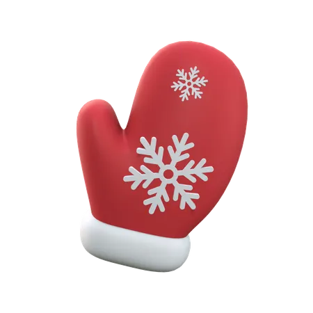 Gants d'hiver de Noël  3D Illustration