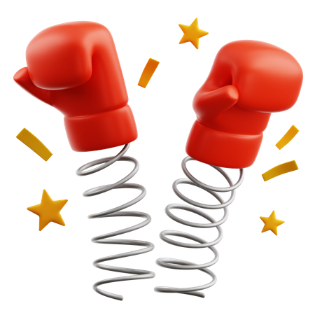 Gants de boxe coup de poing  3D Icon