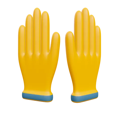 Gants de jardinage  3D Illustration