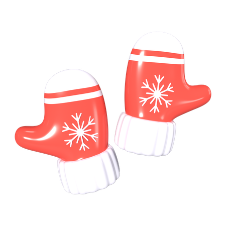 Gants de Noël  3D Icon