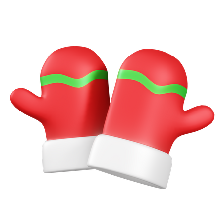 Gants de Noël  3D Illustration