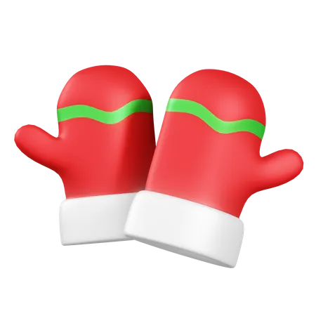 Gants de Noël  3D Illustration