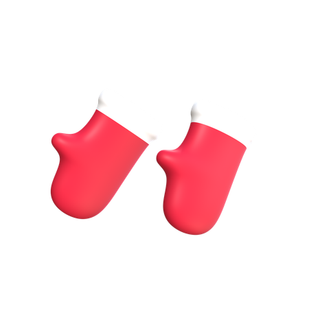 Gants de père Noël  3D Icon