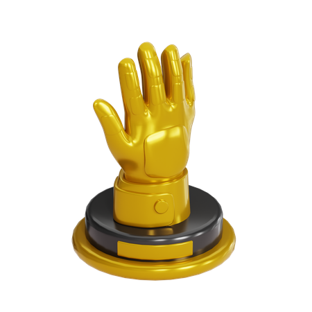 Gants dorés  3D Icon