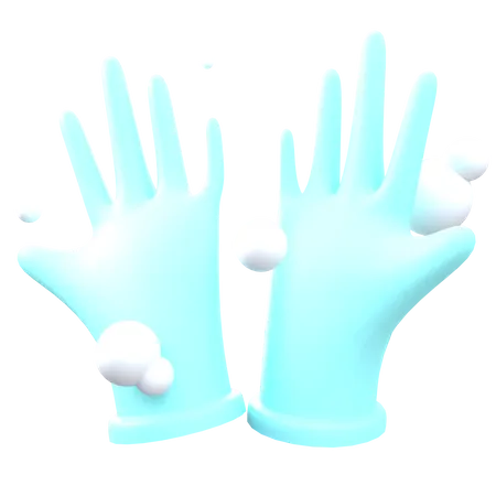 Des gants en caoutchouc  3D Illustration