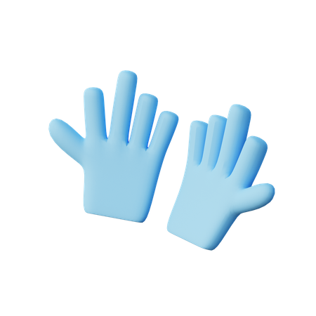 Des gants en caoutchouc  3D Illustration
