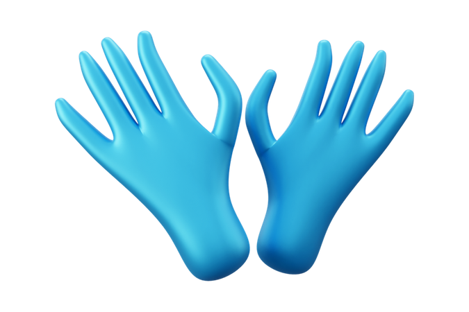 Gants médicaux  3D Icon