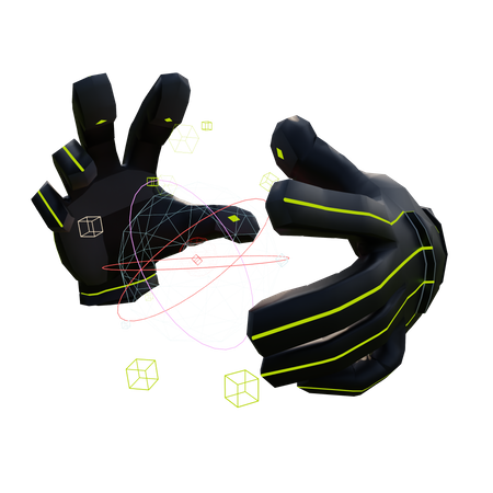 Gants de réalité virtuelle  3D Illustration