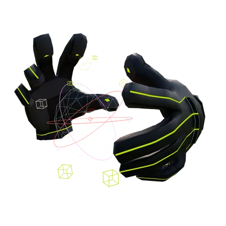 Gants de réalité virtuelle  3D Illustration