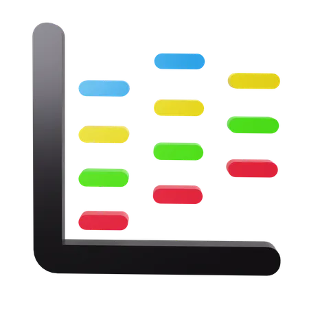 Gantt Chart  3D Icon