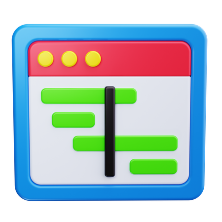 Gantt-Diagramm  3D Icon