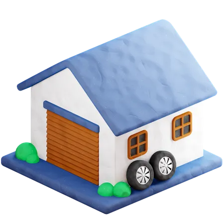 Garage Property 3 D Ico 3D Icon
