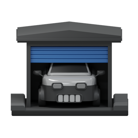 Garaje para coches electricos  3D Icon